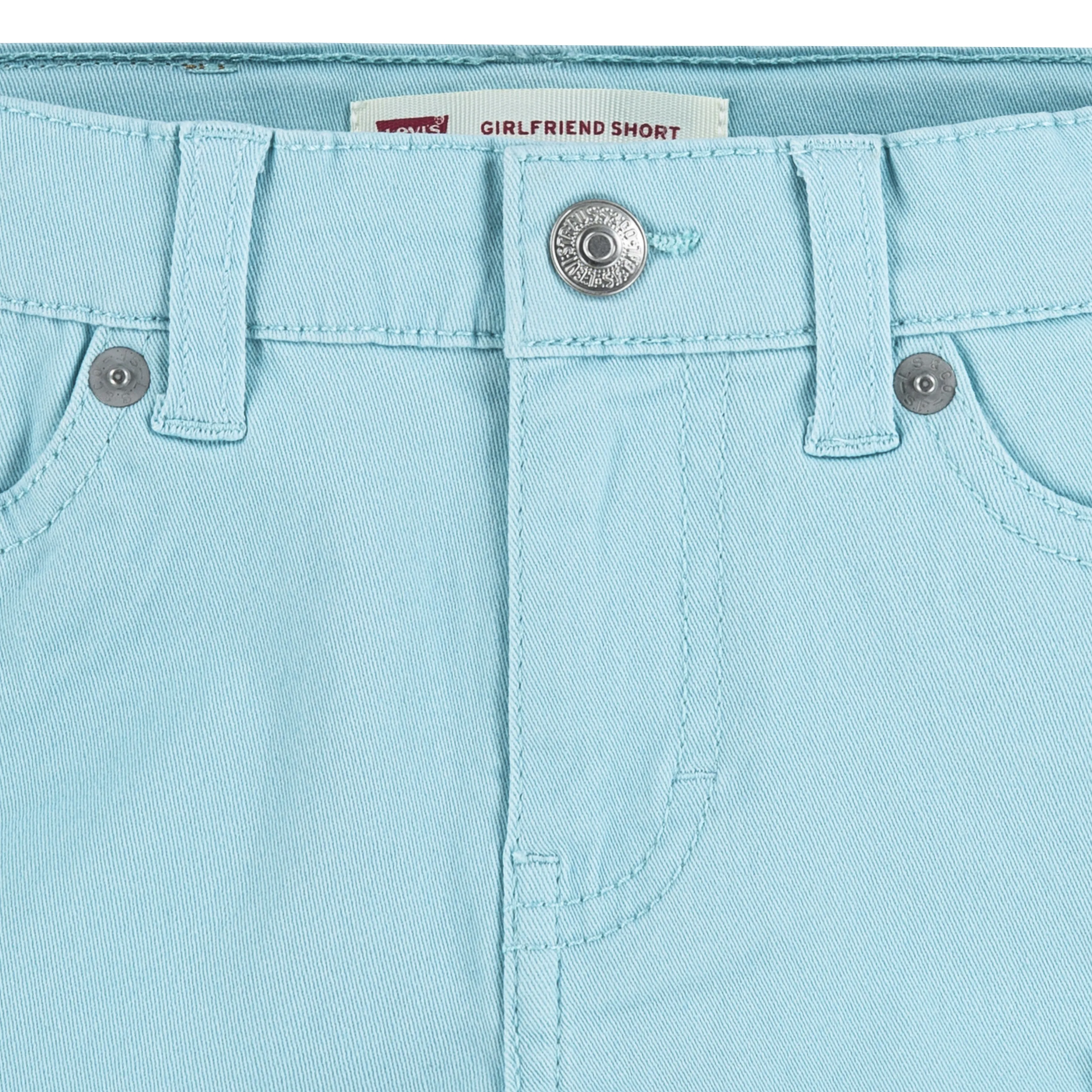 Teal Blue Embroidered Shorts