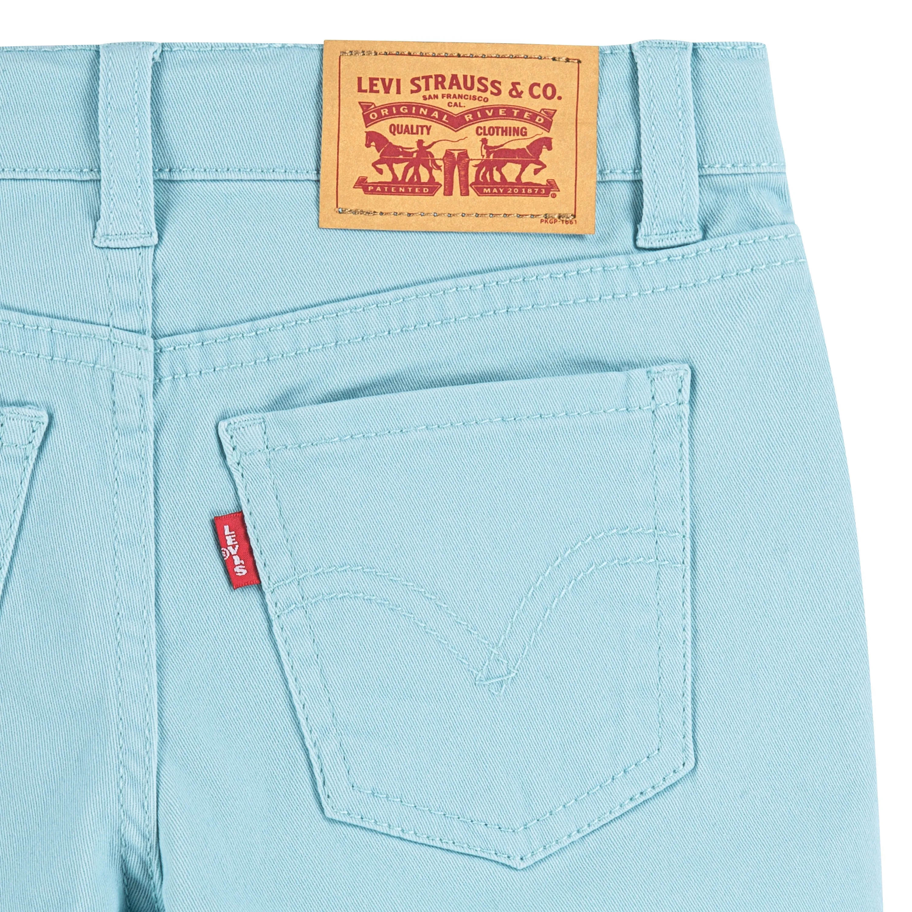 Teal Blue Embroidered Shorts