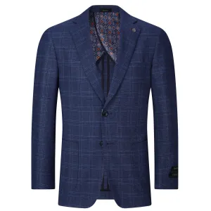Tom Baine Men Performance Plaid Knit Stretch Sport Coat