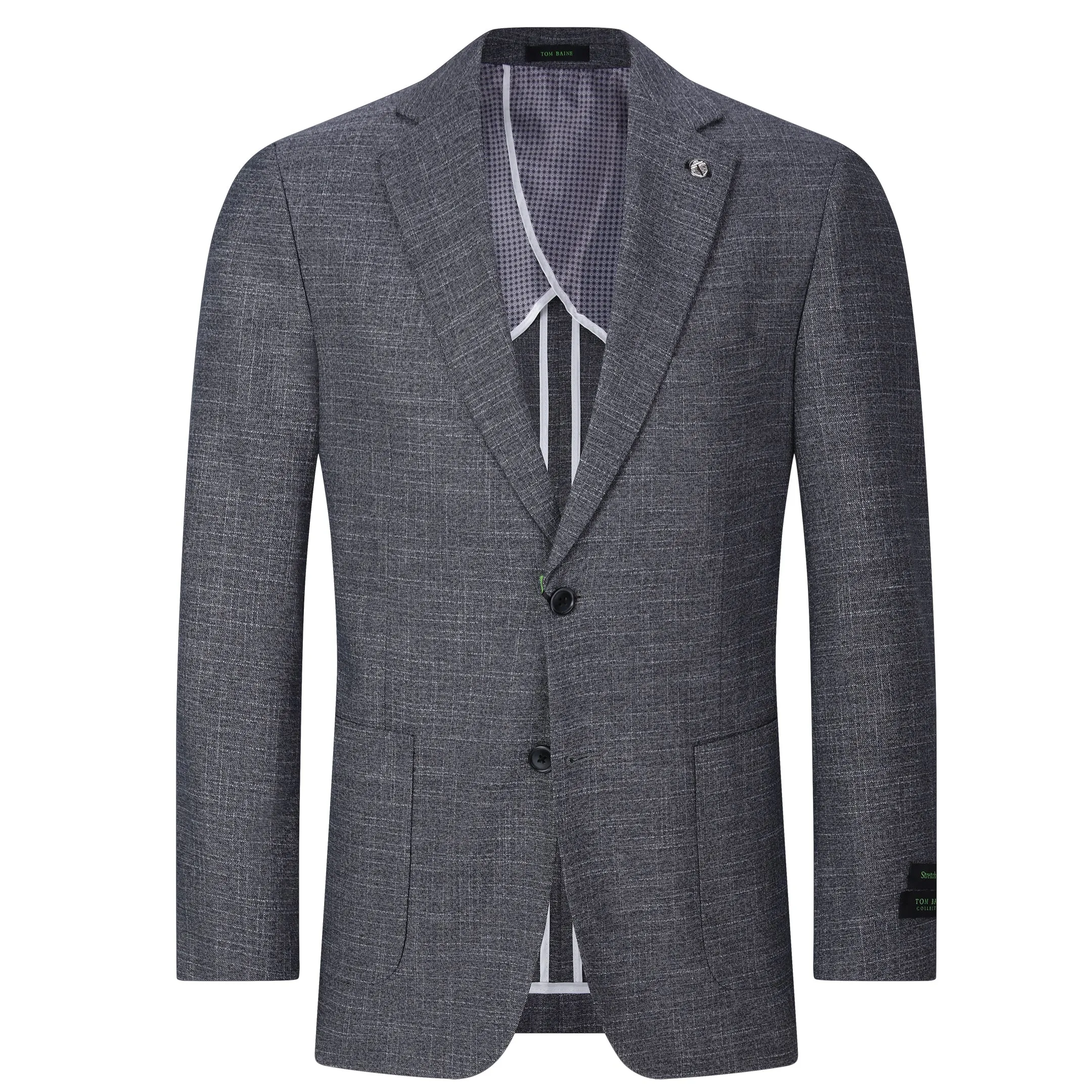 Tom Baine Men Performance solid Stretch Sport Coat