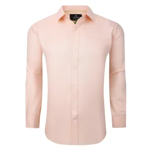 Tom Baine Solid Linen Feel Long Sleeve Button Down