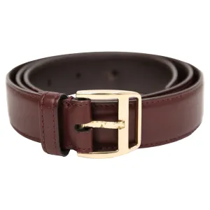 Tom Ford Basic Buckled Belt in Burgundy Leather