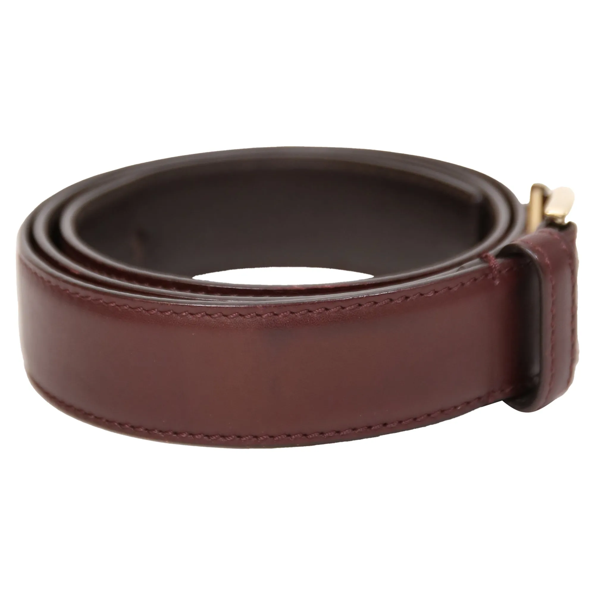 Tom Ford Basic Buckled Belt in Burgundy Leather