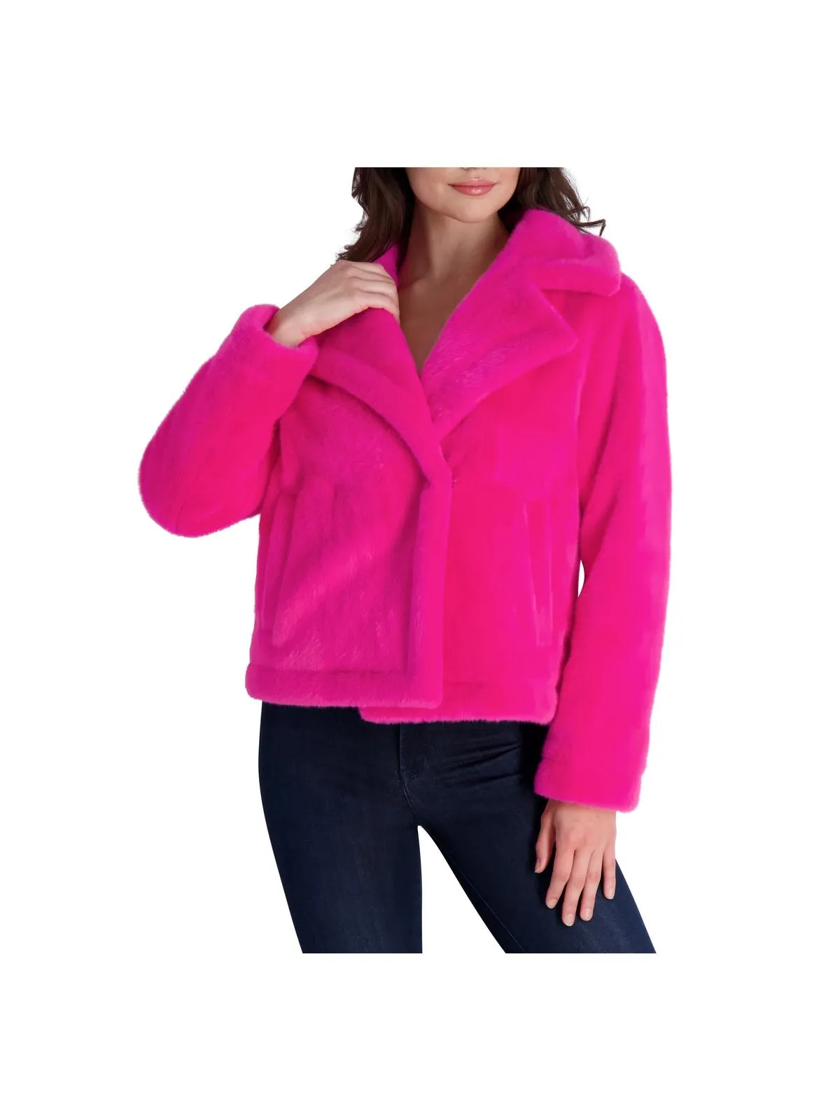 Womens Lined Faux Fur Teddy Coat