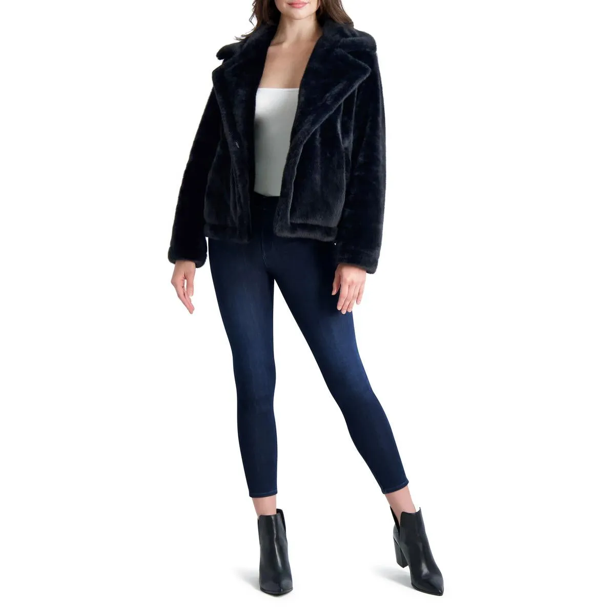 Womens Lined Faux Fur Teddy Coat