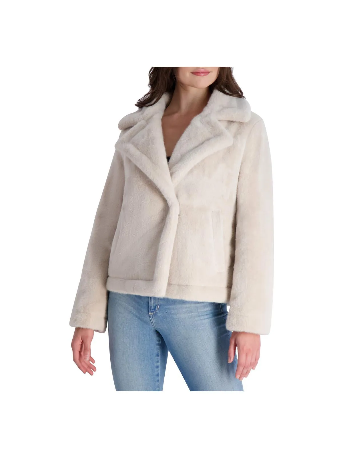 Womens Lined Faux Fur Teddy Coat