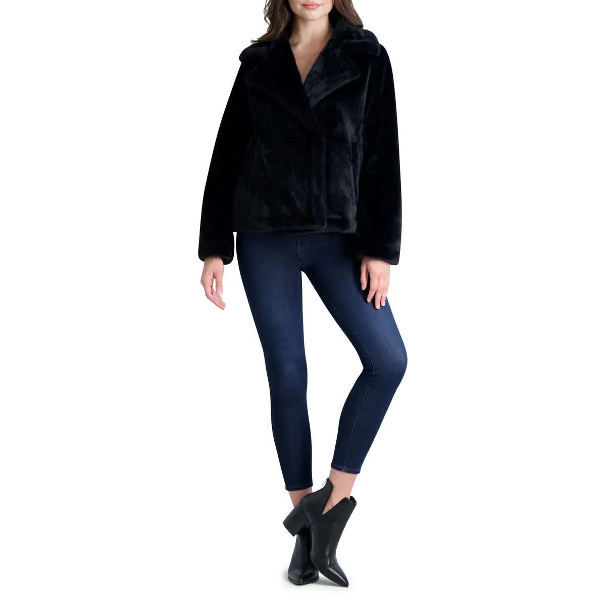 Womens Lined Faux Fur Teddy Coat